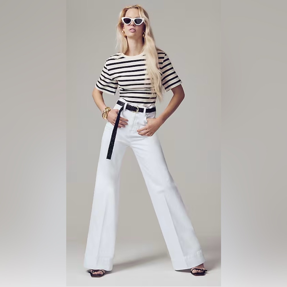J. Crew White Flare & Wide Leg Jeans